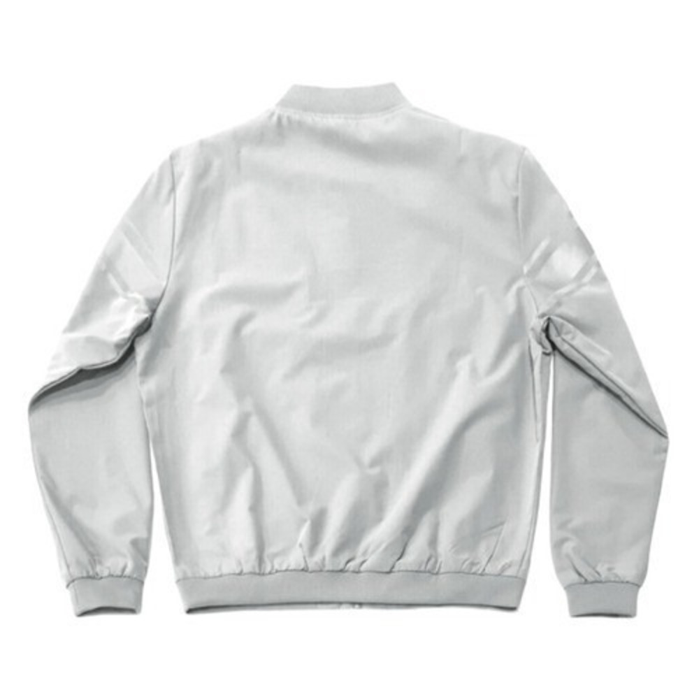 Rawgear Reflective Line Bomber Jacket Light Gray Lightweight Long Sleeve L - Picture 3 of 7